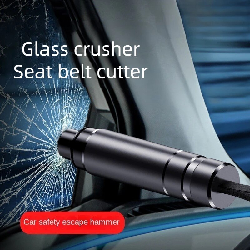 Baseus® Glass Breaker Tool + Seatbelt Cutter - Grey Technologies